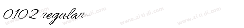 0102 regular字体转换